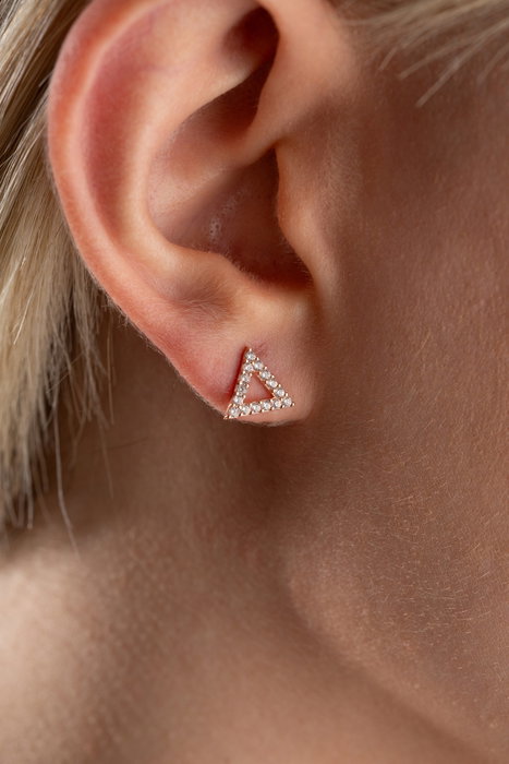 Heliophilia Silver Pendientes de Plata de Ley 925 Oro Rosa y Blanco